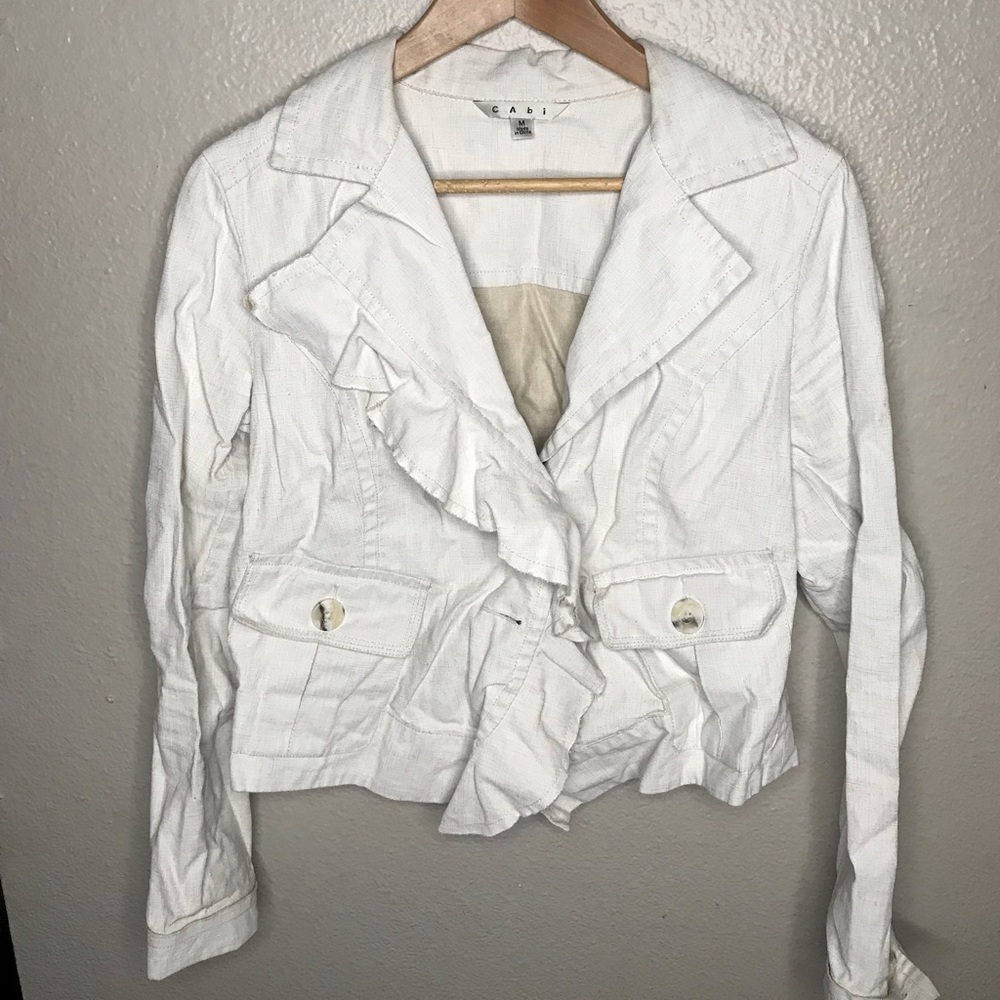 CAbi Frilly Crude Cut Blazer Jacket